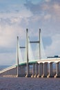 Centre span of the new Severn Bridge , UK Royalty Free Stock Photo