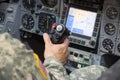 Fighter jet Flight stick Royalty Free Stock Photo