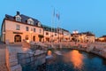 Centre of Zory in the evening. Poland