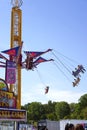 Centrifugal force swing carnival ride