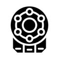 centrifuge laboratory equipment glyph icon vector illustration