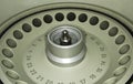 Centrifuge rotor, 24 samples, close-up. Laboratory instrument