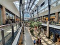 CentrO Oberhausen, shopping mall during the Coronavirus Pandemic in Germany. People are wearing face masks to protect themself