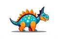 Centrosaurus. Dinosaur, cartoon style, kids content.