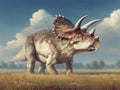 A centrosaurus dinosaur with its distinctive frill image Royalty Free Stock Photo