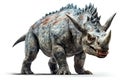 Centrosaurus. Dinosaur, realistic image with white background