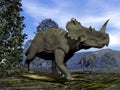 Centrosaurus dinosaurs - 3D render Royalty Free Stock Photo