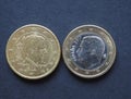 50 cents and 1 euro coin, European Union Royalty Free Stock Photo