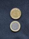 50 cents and 1 euro coin money EUR Royalty Free Stock Photo