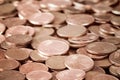 Cents of euro or copper coins Royalty Free Stock Photo