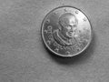 50 cents coin, European Union in black and white