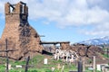 Centuries-old cemetery at the Taos Pueblo in New Mexico Royalty Free Stock Photo