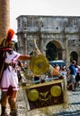 Centurion in front of the Colosseum in Rome