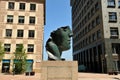 Centurione bronze statue by Polish born sculptor Igor Mitoraj in Columbus Courtyard London England