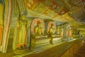 12 Century Dambulla Cave Golden Temple And Statues