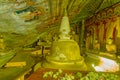 12 Century Dambulla Cave Golden Temple And Statues