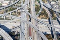 Century Harbor Freeway interchange intersection junction Highway Los Angeles roads traffic America city aerial view photo Royalty Free Stock Photo