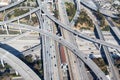 Century Harbor Freeway interchange intersection junction Highway Los Angeles roads traffic America city aerial view photo Royalty Free Stock Photo