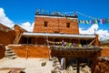 Century Old Jampa Lhakang Monastery in Lo Manthang of Upper Mustang in Nepal Royalty Free Stock Photo