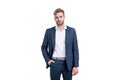 ceo in formalwear. business success. successful man in businesslike suit.