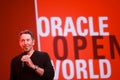 CEO of Oracle Larry Ellison makes speech at Oracle OpenWorld