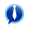 CEO Talk Bubble Chat Blue Symbol Design