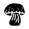 cep mushroom glyph icon vector illustration