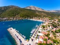 Cephalonia Island small port Agia Effimia yachts harbour Royalty Free Stock Photo