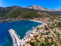 Cephalonia Island small port Agia Effimia yachts harbour Royalty Free Stock Photo