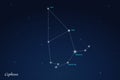 Cepheus Constellation with Star Names in Night Sky Royalty Free Stock Photo