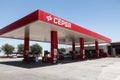 Cepsa logo on Cepsa gas station