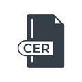 CER File Format Icon. CER extension filled icon Royalty Free Stock Photo