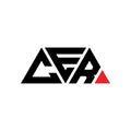 CER triangle letter logo design with triangle shape. CER triangle logo design monogram. CER triangle vector logo template with red Royalty Free Stock Photo