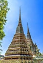 Ceraimic Chedis Spires Pagodas Wat Pho Bangkok Thailand