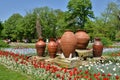 Ceramic amphorae in Cismigiu park, Bucharest