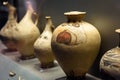 Ceramic amphorae, pots and pitchers in the National Archaeological Museum in Athens, Greece