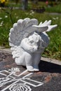 Ceramic angel, guarding angel cemetery, Royalty Free Stock Photo