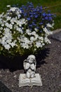 Ceramic angel, guarding angel cemetery, Royalty Free Stock Photo