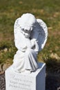 Ceramic angel, guarding angel cemetery, sleeping angel cemetery, dreaming angel cemetery, angel made from ceramic, angel cemetery Royalty Free Stock Photo