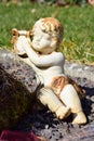 Ceramic angel, guarding angel cemetery, sleeping angel cemetery, dreaming angel cemetery, angel made from ceramic, angel cemetery Royalty Free Stock Photo