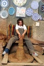 Ceramic artist making traditional Turkish jug