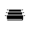 ceramic baking dish kitchen cookware glyph icon vector illustration Royalty Free Stock Photo