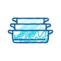 ceramic baking dish kitchen cookware icon doodle illustration Royalty Free Stock Photo