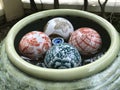 Ceramic balls in water jar.