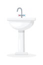 Ceramic bathroom sink flat vector illustration Royalty Free Stock Photo