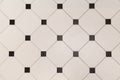 Ceramic beige octagon with tessellation black tiles background