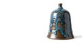 Ceramic bell-shaped object with a glossy glaze. The surface features a rich blend of Royalty Free Stock Photo