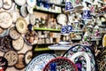 Ceramic bells as souvenir from Jerusalem, Israel. Royalty Free Stock Photo