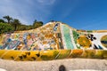 Ceramic Bench Park Guell - Barcelona Spain Royalty Free Stock Photo