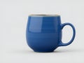 Ceramic Blue Mug Isolated on White Background, Studio Shot Royalty Free Stock Photo